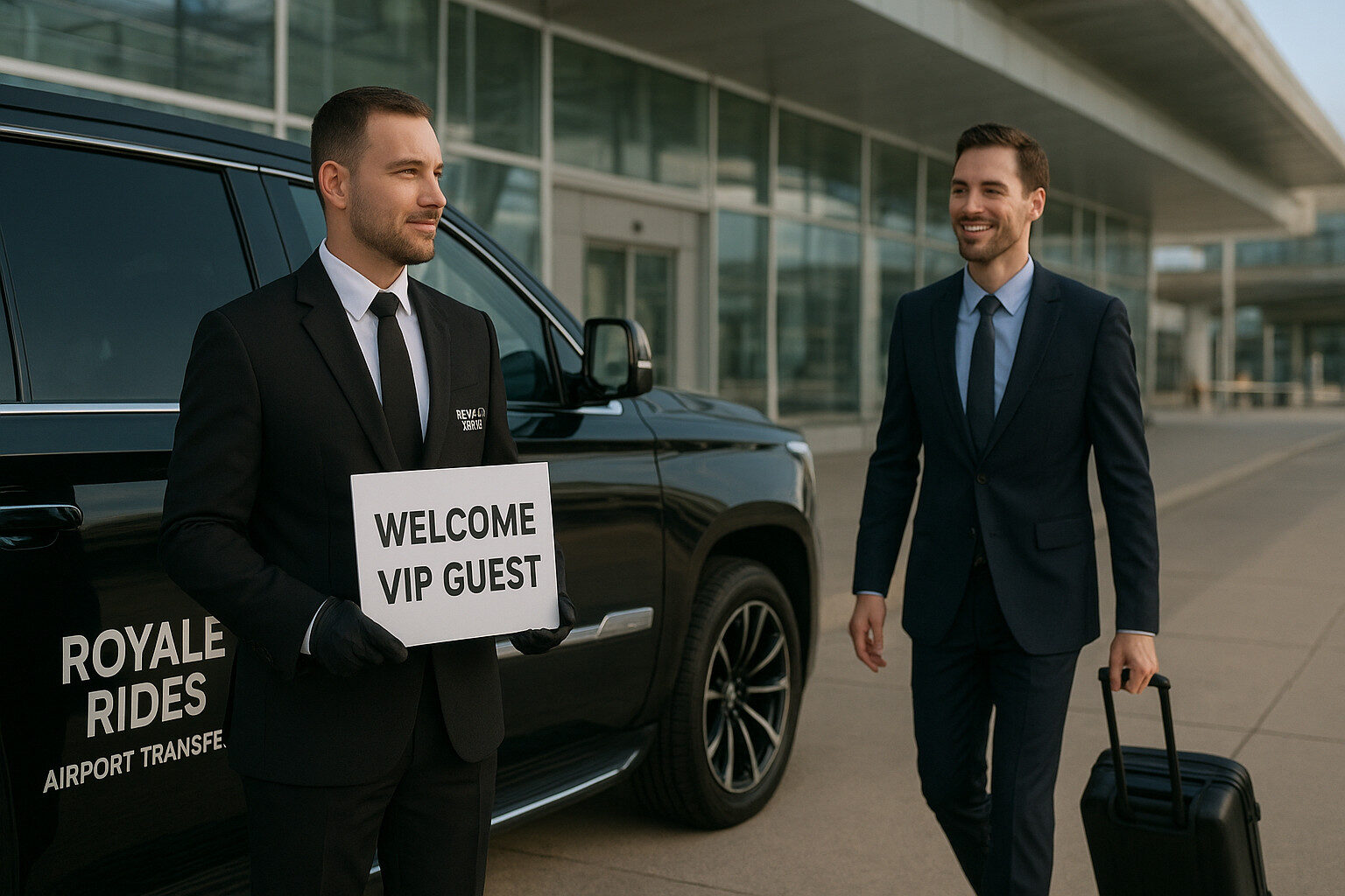Royale Rides VIP airport transfer service with professional meet and greet