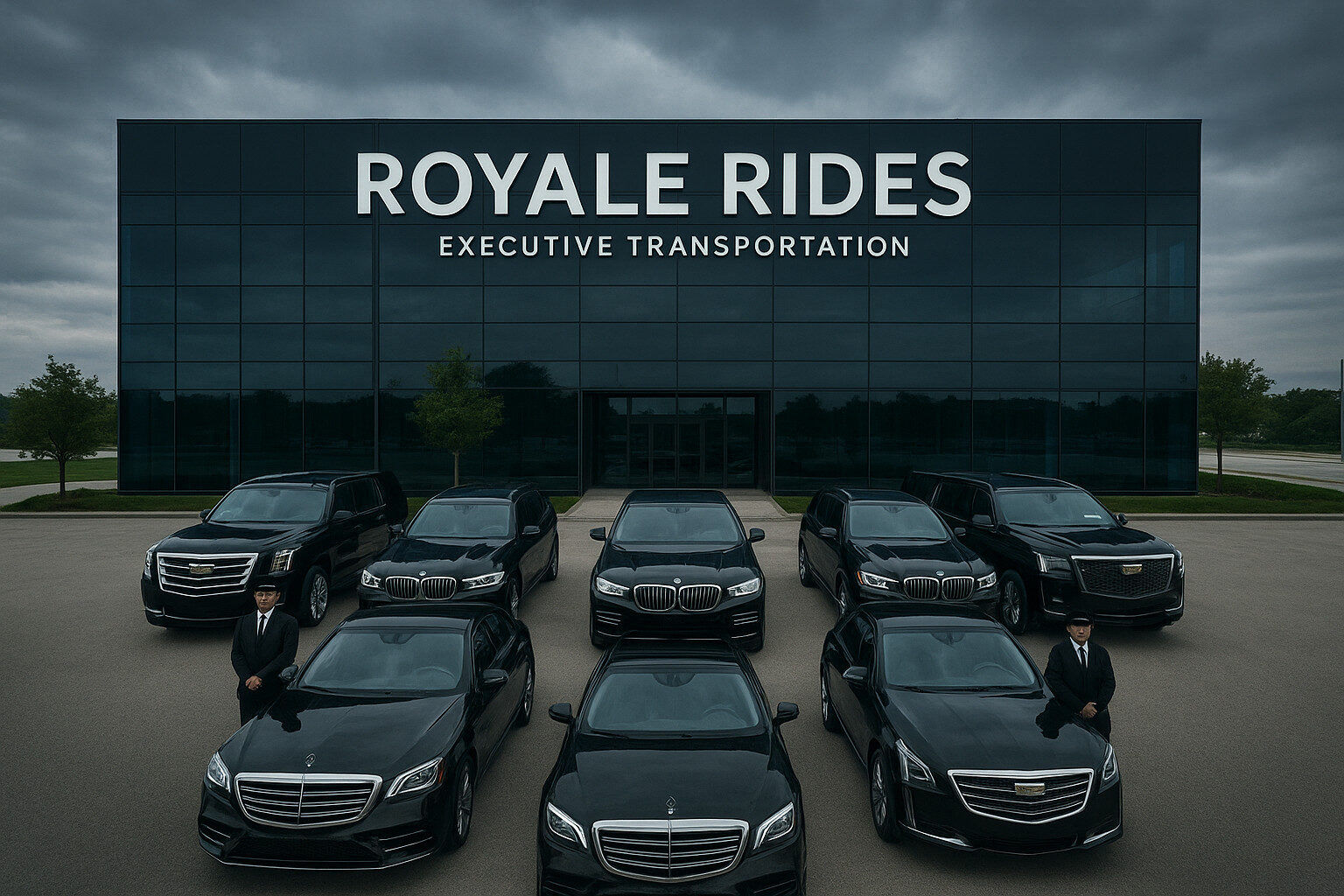 Royale Rides corporate fleet and professional chauffeur team for business transportation