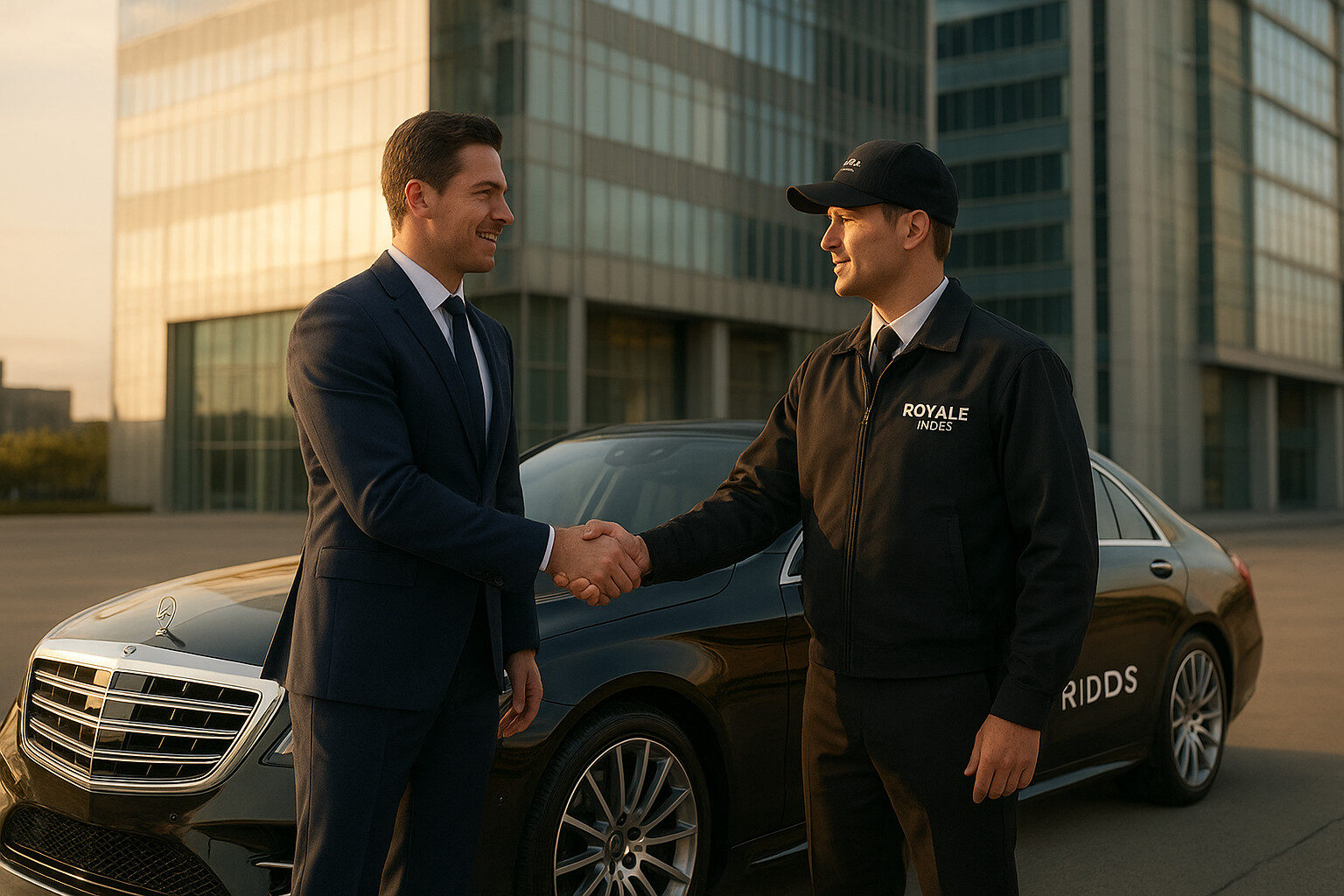 Royale Rides professional chauffeur providing VIP executive transportation service