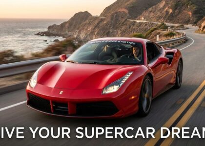 Royale Rides exotic car rental - Ferrari 488 GTB driving experience on scenic highway